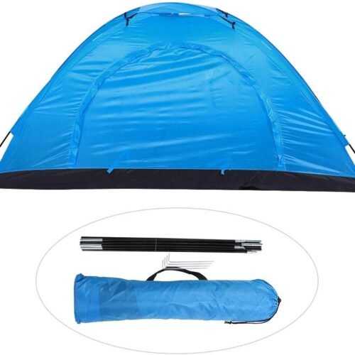 Single Person Waterproof Tent Lightweight with Round Door Skylight for Fishing Climbing